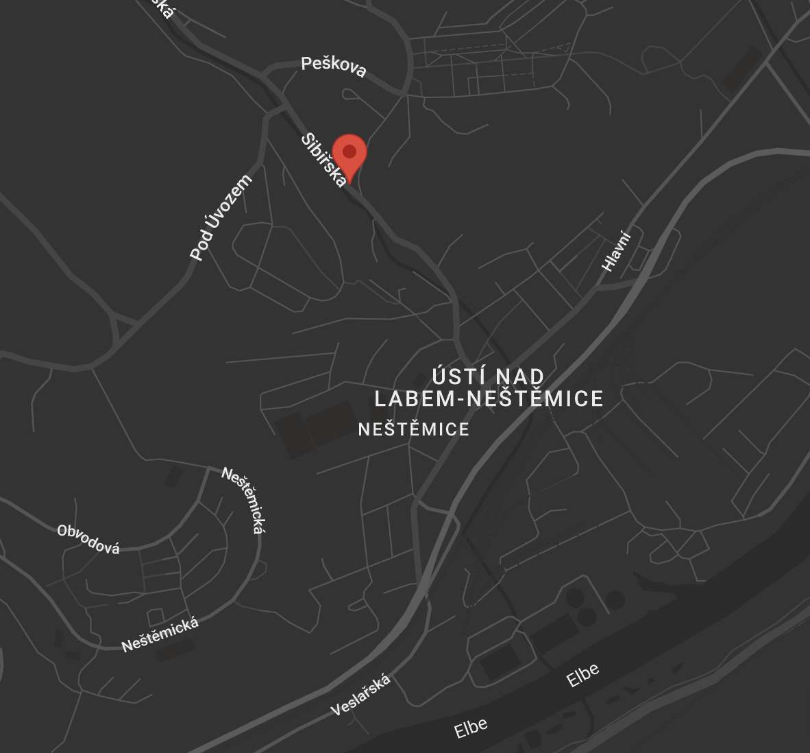 Mapa salonu Carwings - Sibiřská 424, Ústí nad Labem Neštěmice